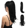 Synthetic Claw Clip In Ponytail Hair Extensions Hairpiece Long Silky Straight Fake Blonde Pigtail With Elastic Band Horse Tail