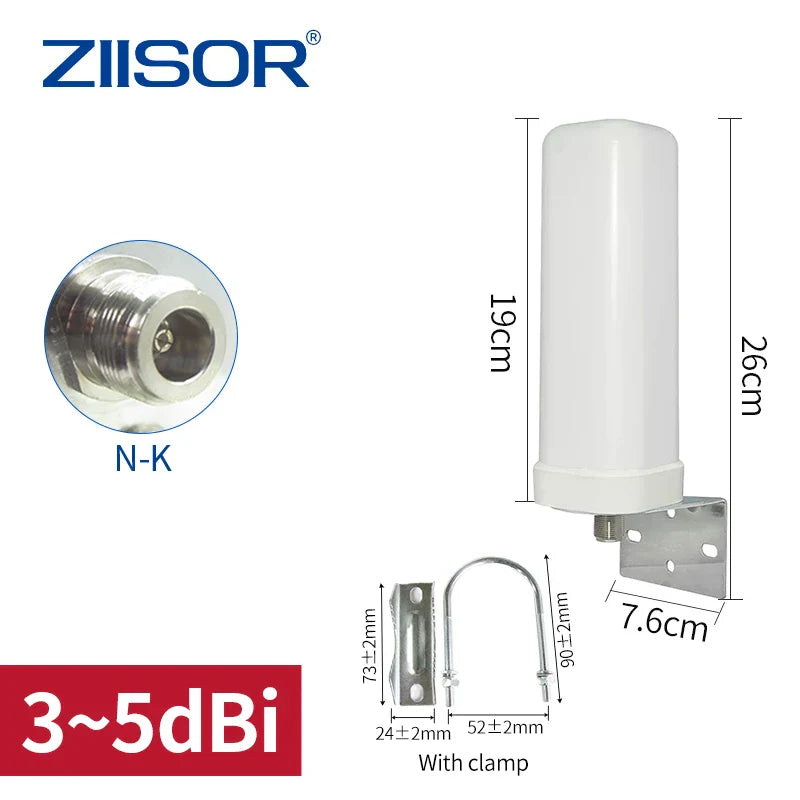 ZIISOR 5G 4G LTE WiFi Antenna Outdoor for Router Aerial Communication Antennas Long Range with N female RP SMA Male