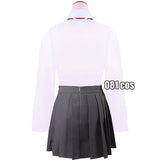 Anime Call of The Night Asai Akira Cosplay Costume White Blouse Skirt School Uniform Outfit Yofukashi No Uta Halloween Party