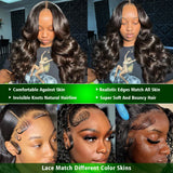 13x4 HD Lace Frontal Wigs Human Hair 250% Body Wave Glueless HD Lace Front Wig Pre Plucked With Baby Hair for Black Women 30Inch