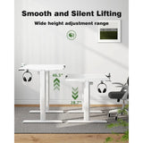 43 X 24 Inches Desk Interior Desktop for Pc Setup Accessories Electric Standing Desk 43 Inch Table Computer Offices White Mobile