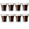 80/200ml Clear Double Wall Glass Espresso Coffee Cup Set Heat-resistant Beer Wine Cocktail Thermal Tea Drink Cups Drinkware Set