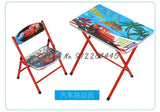 Kindergarten pupils children foldable learning tables and chairs set, writing desk and dining table can be raised and lowered