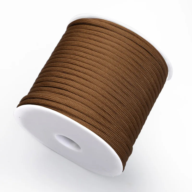 New 2023 50m Paracord 4mm Paracord 7 Strand Core Outdoor Camping Rope Parachute Cord Lanyard Tent Multifunction Cordave
