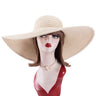 Lawliet 7.1''/18cm Foldable Oversized Huge Wide Brim Sun Beach Straw Hats Wedding Womens Floppy Party Dressy A330