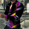 Men's Luxury Social Men's Shirts Lapel Button Shirts Casual Plaid Print Long Sleeve Tops Mens Club Prom Cardigan Tops 2023