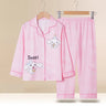 Spring Miniso Cute Children's Pajamas Sets Kawaii Anime Kuromi Pochacco Cinnamoroll Girl Boy Sleepwear Milk Silk Kids Loungewear