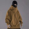 Hip Hop Mans Hooded Sweatshirts Autumn And Spring Solid Long Sleeve Ninjas Hoodie Pocket High Neck Loose Hooded Sweatshirt