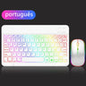 EMTRA Backlit Backlight Bluetooth Keyboard Mouse For IOS Android Windows For iPad Portuguese keyboard Spanish keyboard and Mouse