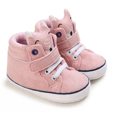 Pink Baby Shoes Princess Fashion Sneakers Infant Toddler Soft sole Anti Slip First Walkers 0-1 year old baby Christening Shoes