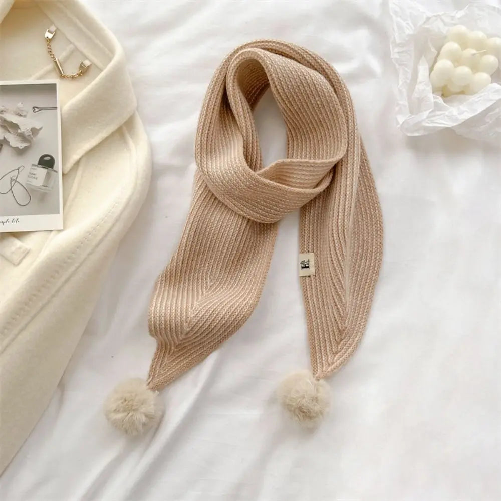 Winter Warm Neck Tie New Women Fashion Cashmere Scarf Plaid Long Foulard Small Skinny Neckerchief