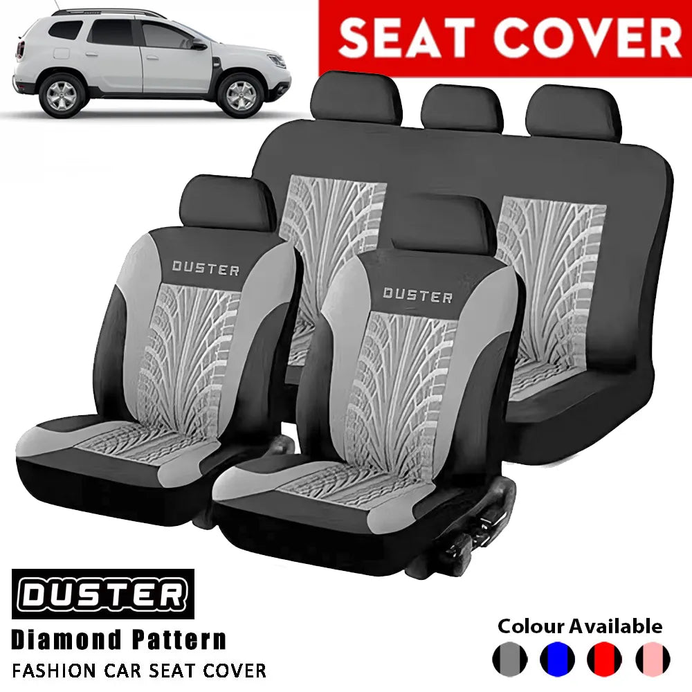 Duster Print Seat Cover Universal Fashion Track Embossed Shape Full Set of Car Interior Accessories Car Car Seat Cover