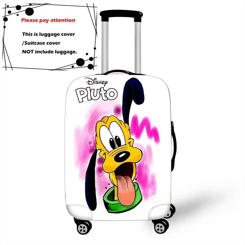 Disney Cartoon Pluto Mickey Thicken Luggage Suitcase Protective Cover Protect Dust Bag Trolley Cover Travel Accessories