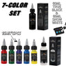 7/14 color tattoo ink set, 0.5oz (15ml), professional tattoo ink, suitable for professional tattoo artists and artists