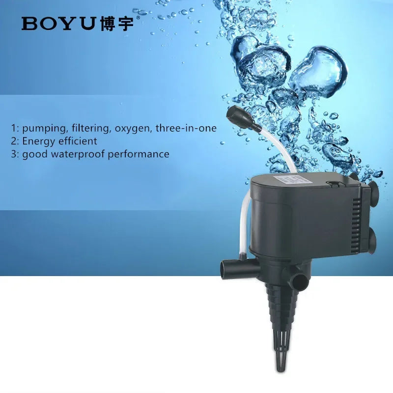 1 piece submersible pump for aquarium BOYU SP-1800 multifunctional aquarium water pumps fish tank filter pump air pump