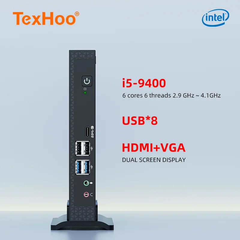 TexHoo Mini PC Computer Intel Core i7 i5 i3 Processador ITX Windows 10 Pro Thin Client Industry COM  Bluetooth WIFI Brand New