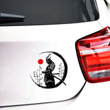 13cm For Samurai Warrior Car Accessories Sticker Scratch-Proof Sunscreen Decor Camper Windows Graffiti Decal