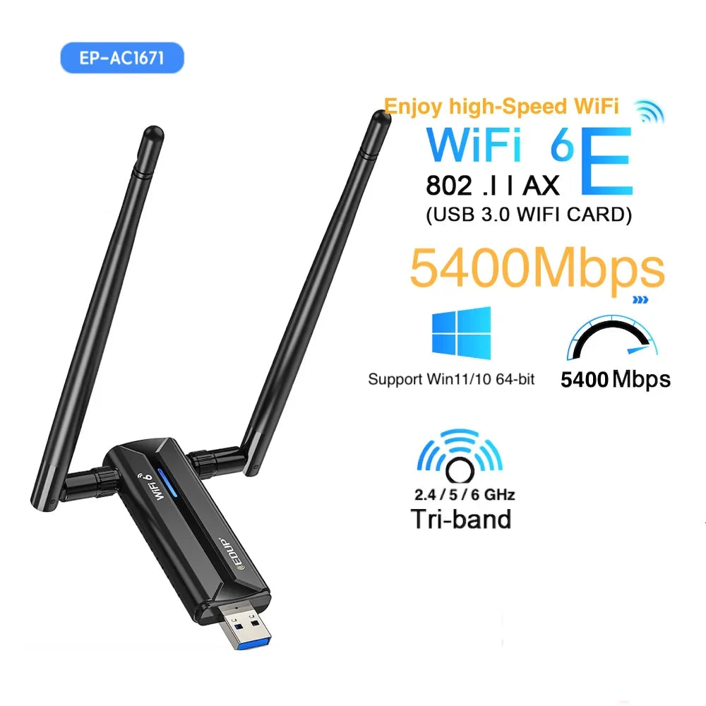 EDUP 1300Mbps Mini USB WiFi Adapter Dual Band Wifi Network Card  5G 2.4GHz Wireless AC USB Adapter for PC Desktop Laptop Win11