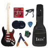 IRIN 39 Inch Electric Guitar 22 Frets Basswood Body Professional ST Electric Guitar Set with Case Guitar Accessory for Practice