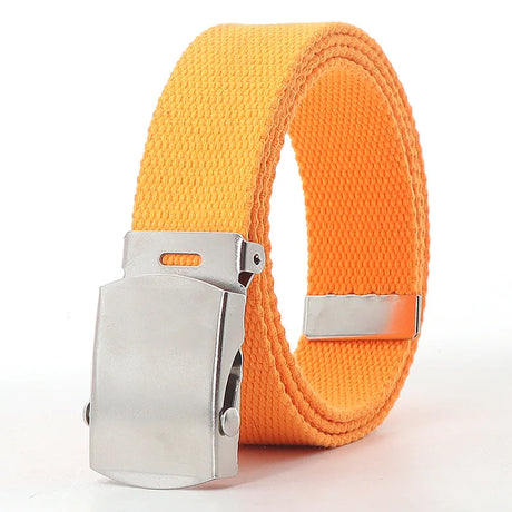 Colorful Canvas Weave Belt Casual Alloy Buckle Waistband Nylon Braided Outdoor Sports Tactical Belts Strap Fashion High Quality