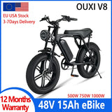 20inch Ouxi V8 1000W 750W Electric Bicycle Fat Tire E-Bike For Adults 48V 30AH Off Road City Beach Snow Electric Bike