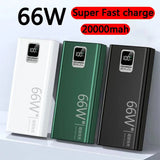 66W Portable Charging Power Bank Mobile Phone External Battery PD QC 3.0 Charger Poverbank for iPhone Huawei 30000mAh Power bank