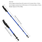 Trekking Poles Nordic Walking Sticks Telescopic Hiking Climbing Mountaineering Sticks Retractable Walking Cane 2pcs