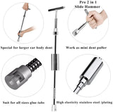 Besper Car Body Paintless Dent Repair Removal Tool Stainless Steel Push Rods Crowbar Kit Car Dent Remover Puller Garage Tool Set