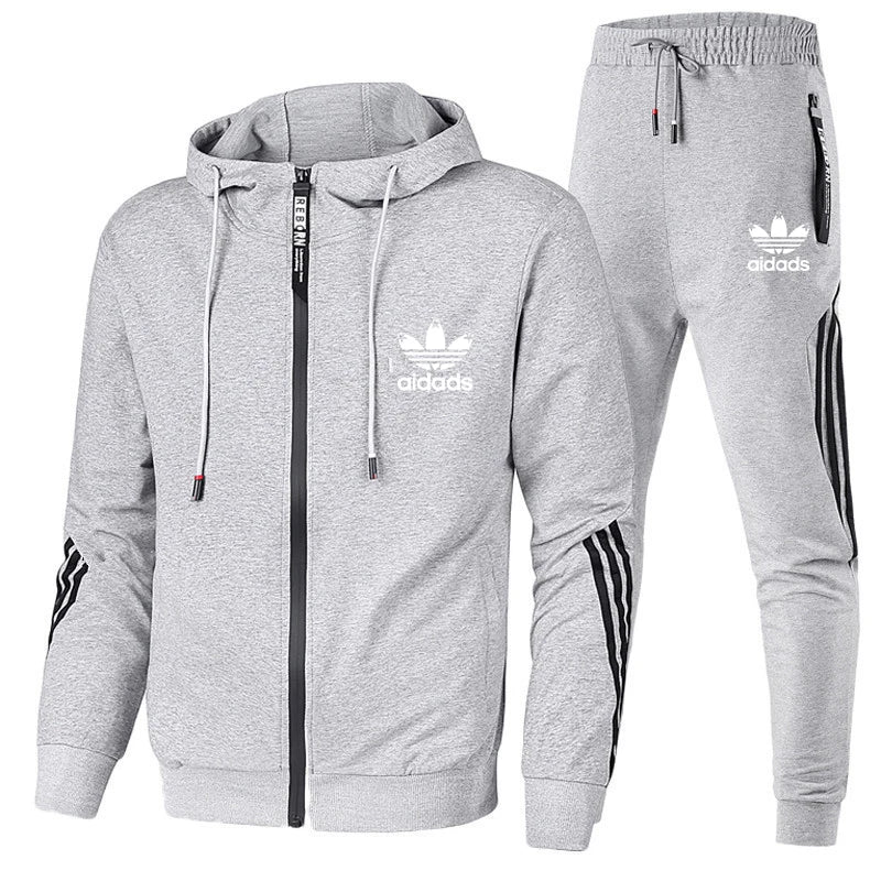 Men's Sets 2024 Spring Sportswear Fashion Casual Zipper Hoodie + Pants 2-piece Set Jogging Fitness Sports Men's Suit Clothing