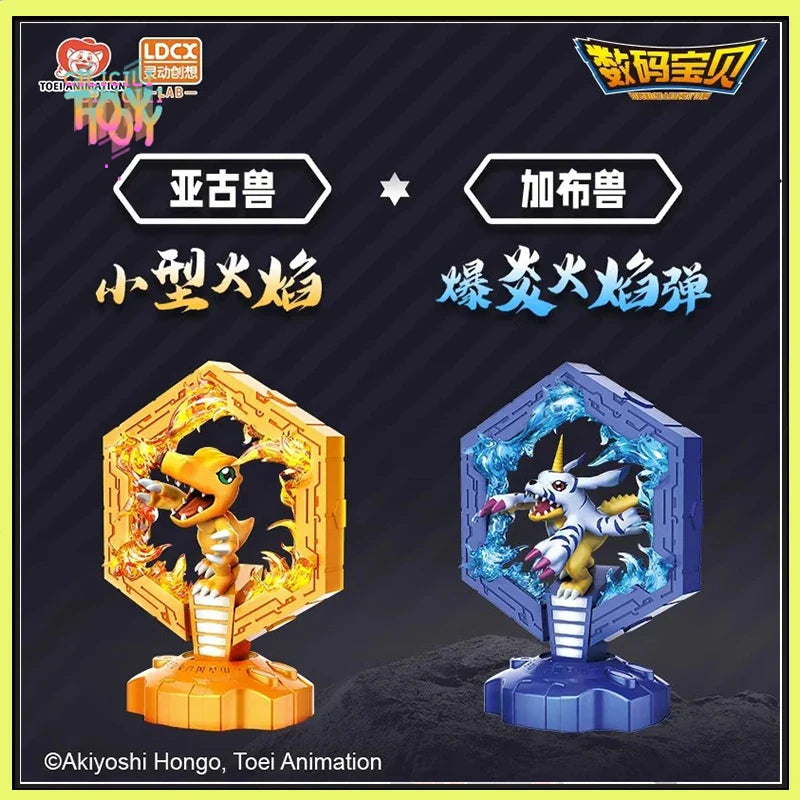 Derivatives Agumon Gabumon Night Lamp Digimon Adventure Anime Figure Animation Kawaii Light Desktop Decoration Christmas Gift