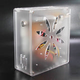 Mini itx computer case Acrylic frosted transparent chassis Personalized key cap switch design supports  Graphics network card