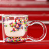 200ml Multicolor Heart Shaped Quicksand Cup Creative Double Layer Glass Cup Coffee Mug Milk Tea Juice Water Glass Drinkware