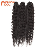 Ariel Hair Synthetic Twist Crochet Curly Hair 24 Inch Water Wave Braid Hair Ombre Blonde Brown Deep Wave Braiding Hair Extension