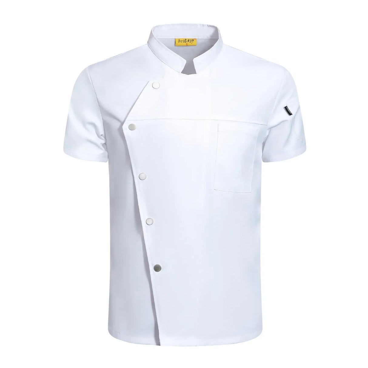 Unisex Chef Jacket Short Sleeve Kitchen Cook Coat Restaurant Waiter Uniform Shirt