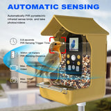 Outdoor Garden Waterproof Smart Window Bird Feeder Wildlife Gazebo Feeding & Watering Supplies Bird Accessories with Camera