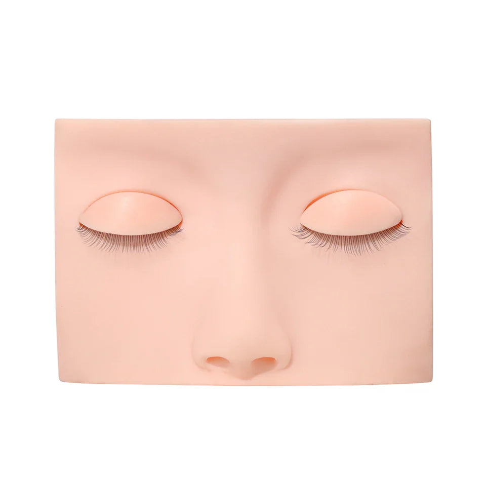 Training False Eyelash Practice Lash Silicone Mannequin Model Head for Beginner Training Set Practicing Eyelash Extension Tools