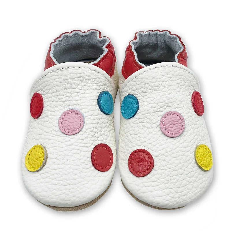 Baby Shoes Cow Leather Bebe Booties Soft Soles Non-Slip Footwear For Infant Toddler First Walkers Boys And Girls Slippers