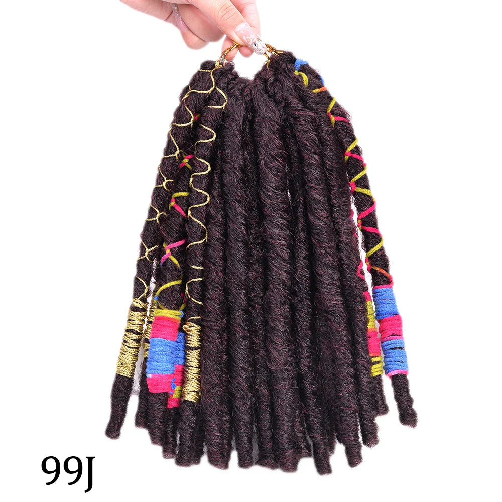 LUOYUDU Crochet Hair Dreadlocks Faux Locs Braiding Hair Extensions Synthetic Dreadlock Jumbo 10 inch 12 Strands Organic Hair