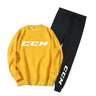 Men's Tracksuit Set Hoodie + Pants Spring Autumn Winter Fleece Warm Sportwear CCM Streetwear Suit Men Clothing