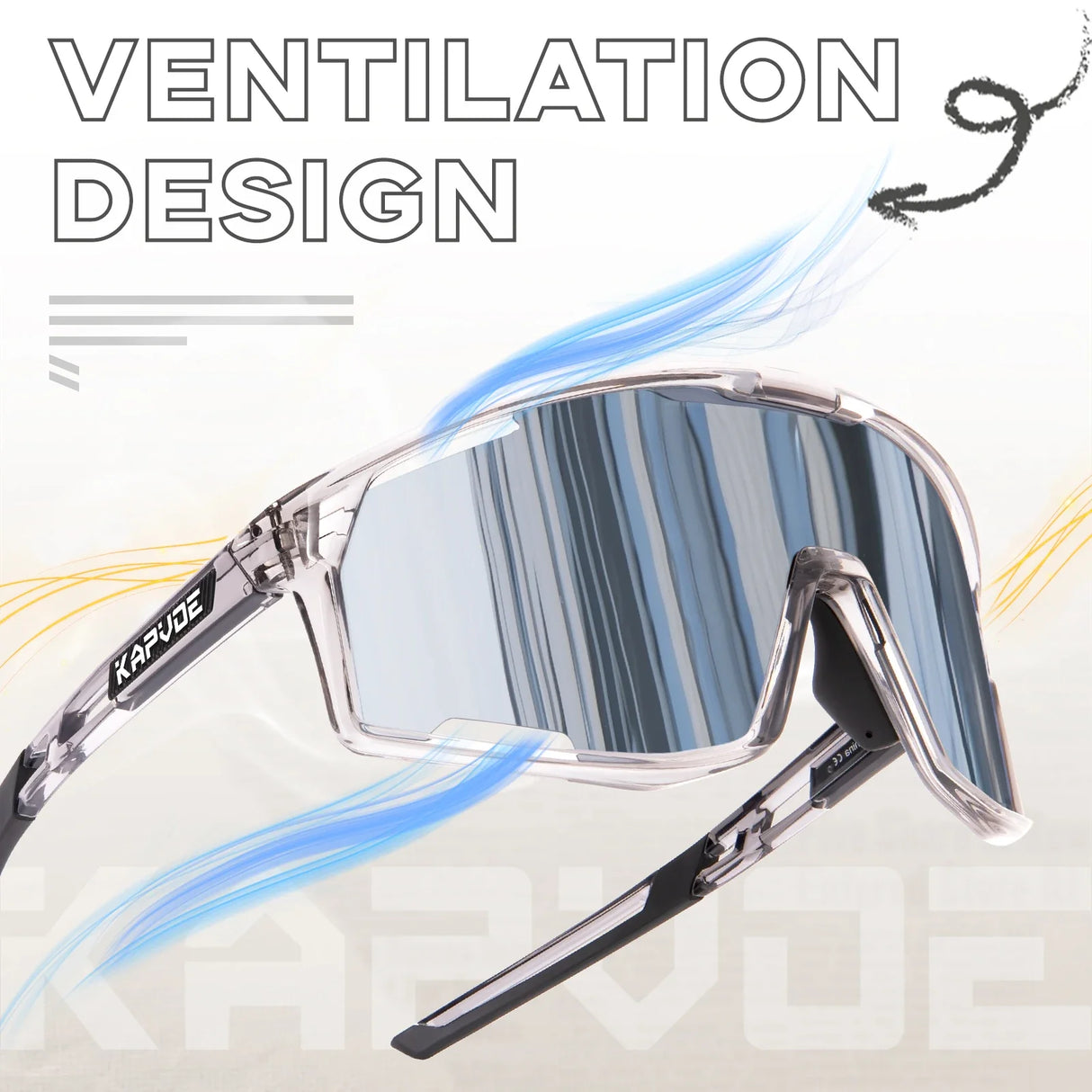 Kapvoe Polarized Cycling Sunglasses Cycling Glasses Outdoor UV400 Sports Bike Eyewear MTB Running Driving Riding Bicycle Goggles