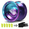 LESHARE Yoyo Ball Aluminum String Trick YoYo Balls Competitive Yo Yo Gift with Bearing Strings and Gloves Classic Toys