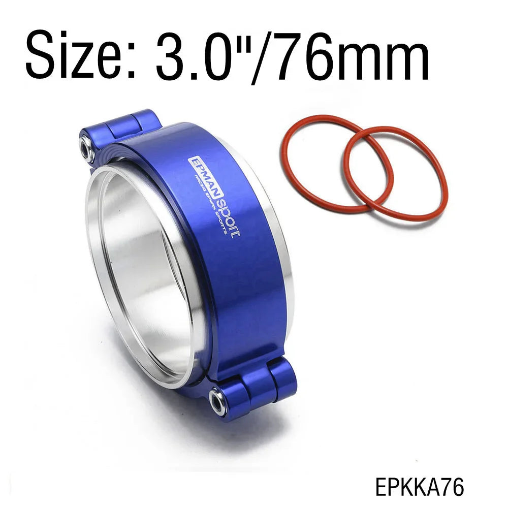 EPMAN HD Clamp System Assembly Exhaust V-band Clamp Anodized For 2.0",2.5",2.75",3.0" OD Turbo / Intercooler Pipe EPKKA