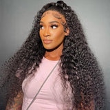 Transparent 13x4 13x6 360 HD Water Wave Lace Front Wigs Curly Human Hair Wigs Deep Wave Lace Frontal Wigs For Women Pre Plucked