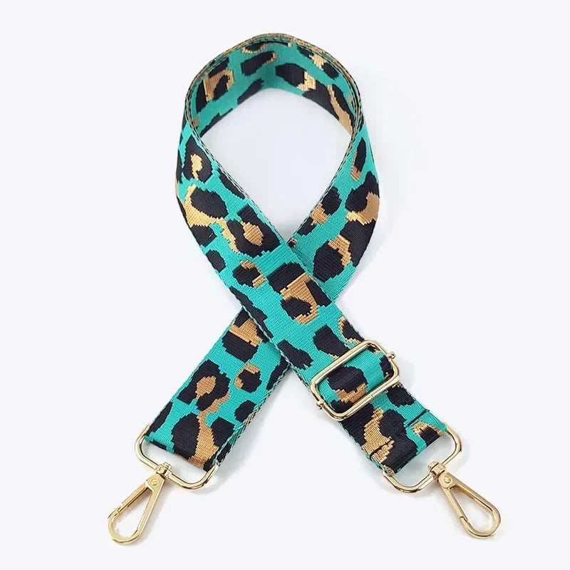 Deepeel Women 3.8cm Wide Colorful Bag Strap Band Leopard Shoulder Crossbody Straps Female Nylon Adjustable Bags Belt Accessory