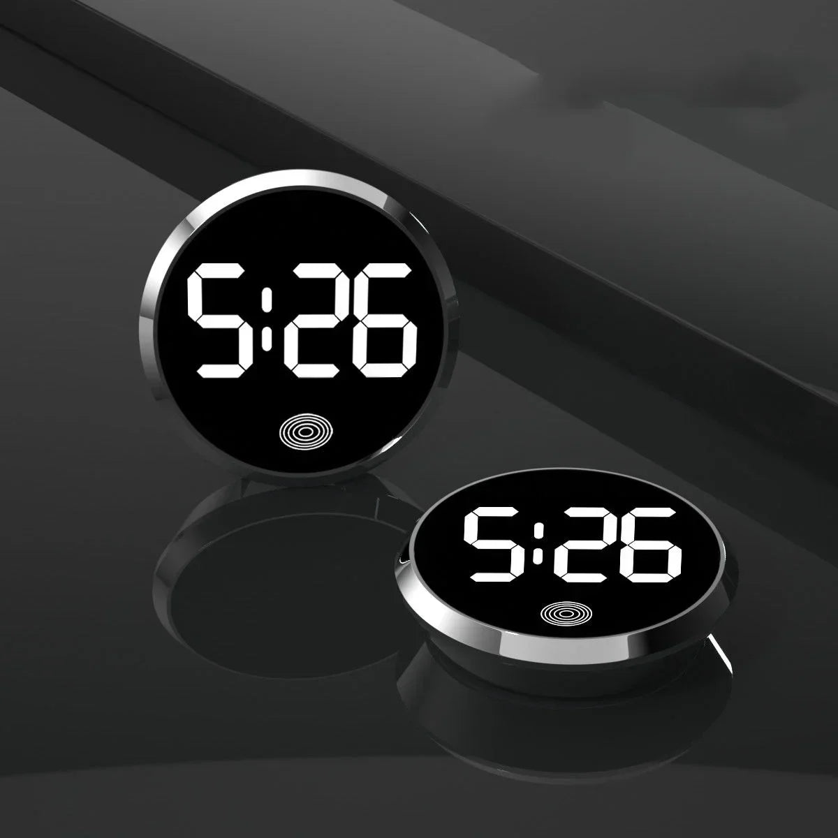 ATsafepro Vehicle Touchable Screen Clock Car Digital Watch Auto Electronic Clocks Alloy Shell Car Electronic Accessories