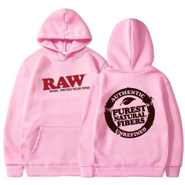 RAW Fashion Hoodie Men's Sweatshirt Polar Fleece Hooded Harajuku Hip Hop Casual Men's Ladies Hoodie High Quality Pullover Hoodie