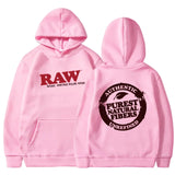 RAW Fashion Hoodie Men's Sweatshirt Polar Fleece Hooded Harajuku Hip Hop Casual Men's Ladies Hoodie High Quality Pullover Hoodie