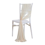 10/50PCS Chiffon Chair Sashes Wedding Chair Decoration 17x250cm For Wedding Aisle Decorations Party Banquet Event Baby Shower