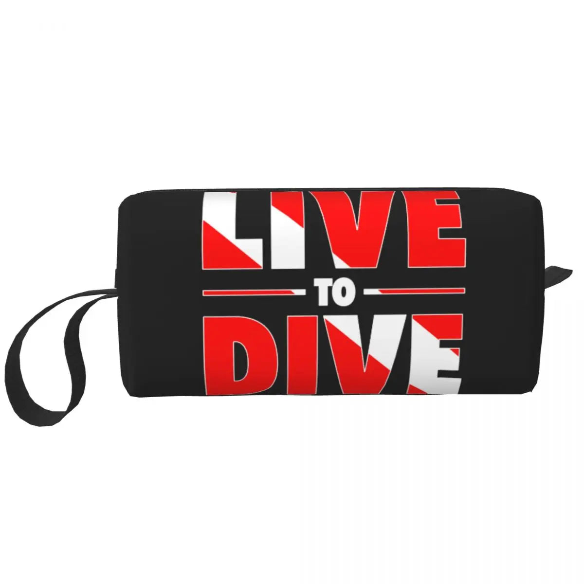 Born To Dive Padi Flag Cosmetic Bag Women Big Capacity Scuba Diving Makeup Case Beauty Storage Toiletry Bags Dopp Kit Case Box