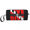 Born To Dive Padi Flag Cosmetic Bag Women Big Capacity Scuba Diving Makeup Case Beauty Storage Toiletry Bags Dopp Kit Case Box